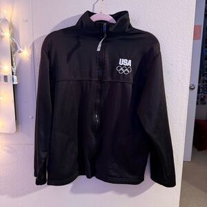 USA Olympic Black Zip-Up Hoodie